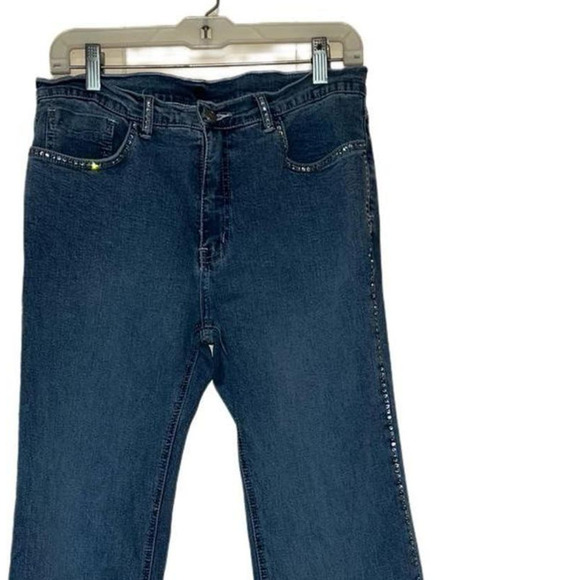 Y2K Rhinestone Embellished Flared Denim - Picture 3 of 3
